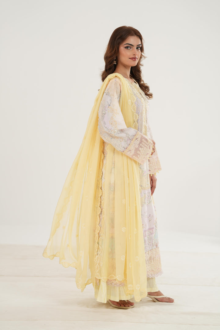 Leni - Qalamkar Luxe Silk Stitched