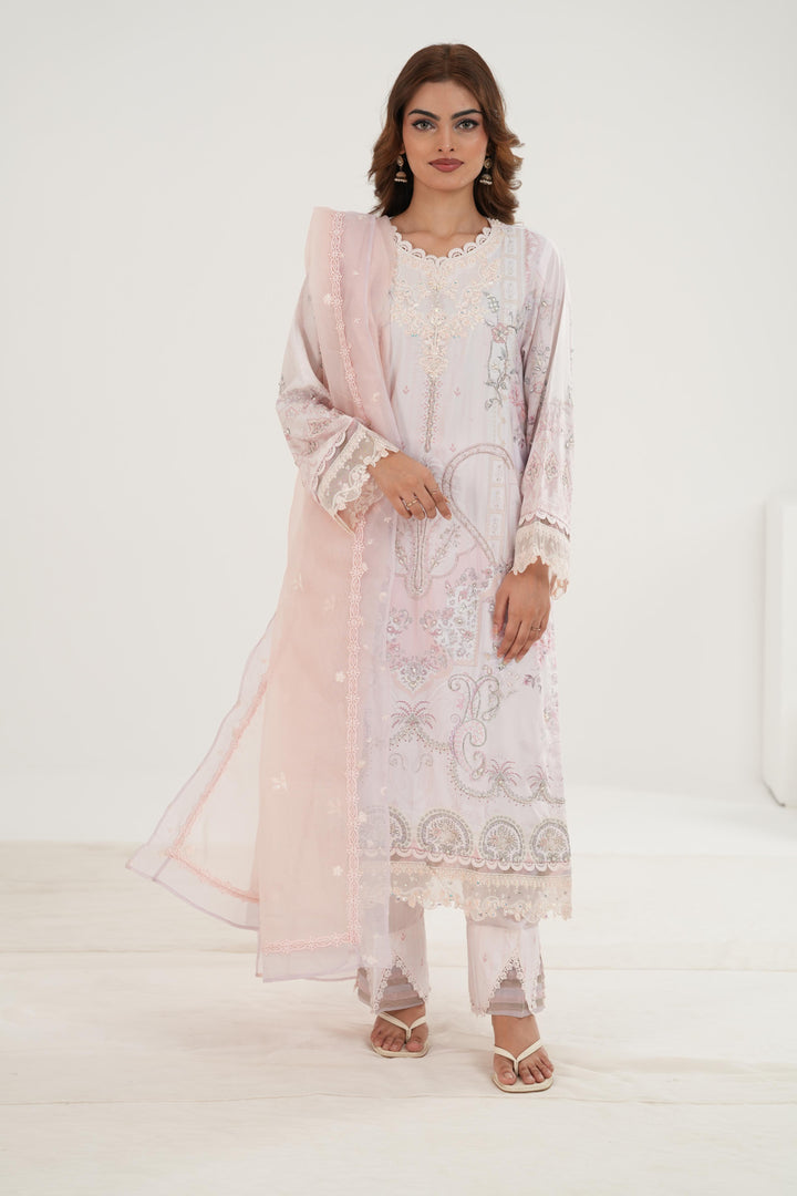 Marlene - Qalamkar Luxe Silk Stitched