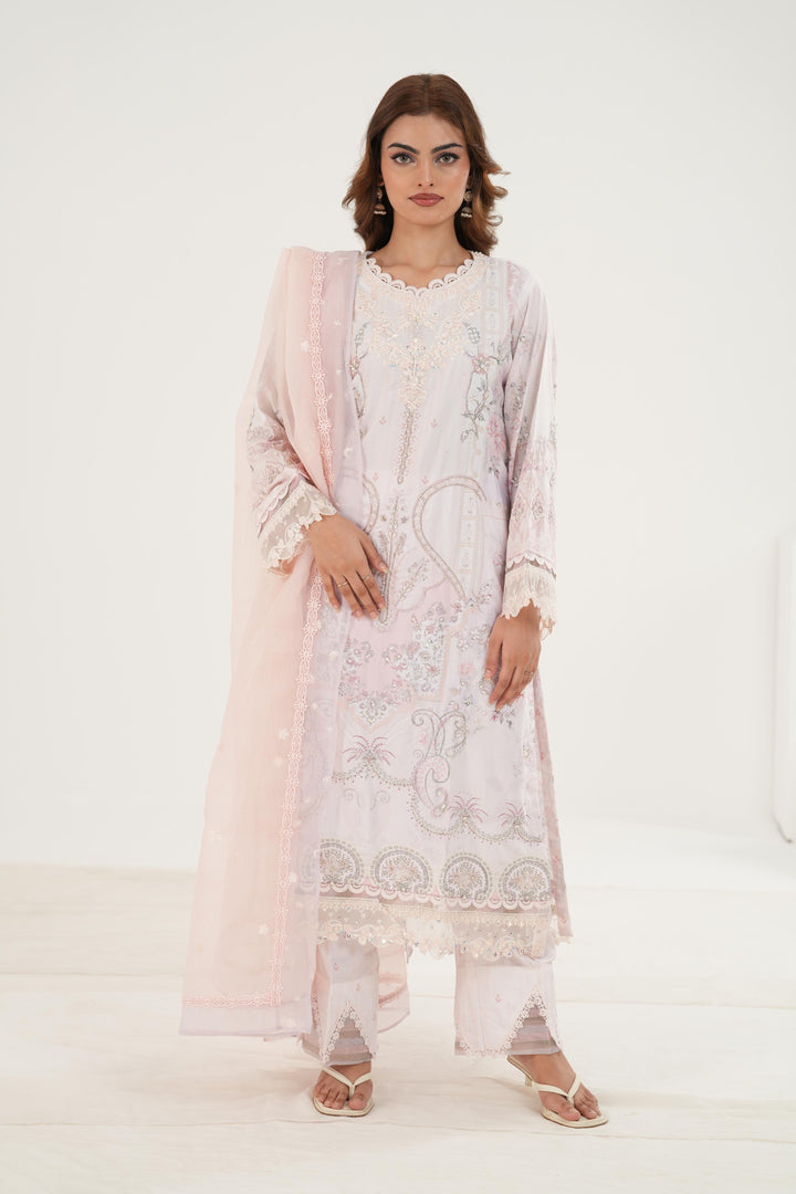 Marlene - Qalamkar Luxe Silk Stitched