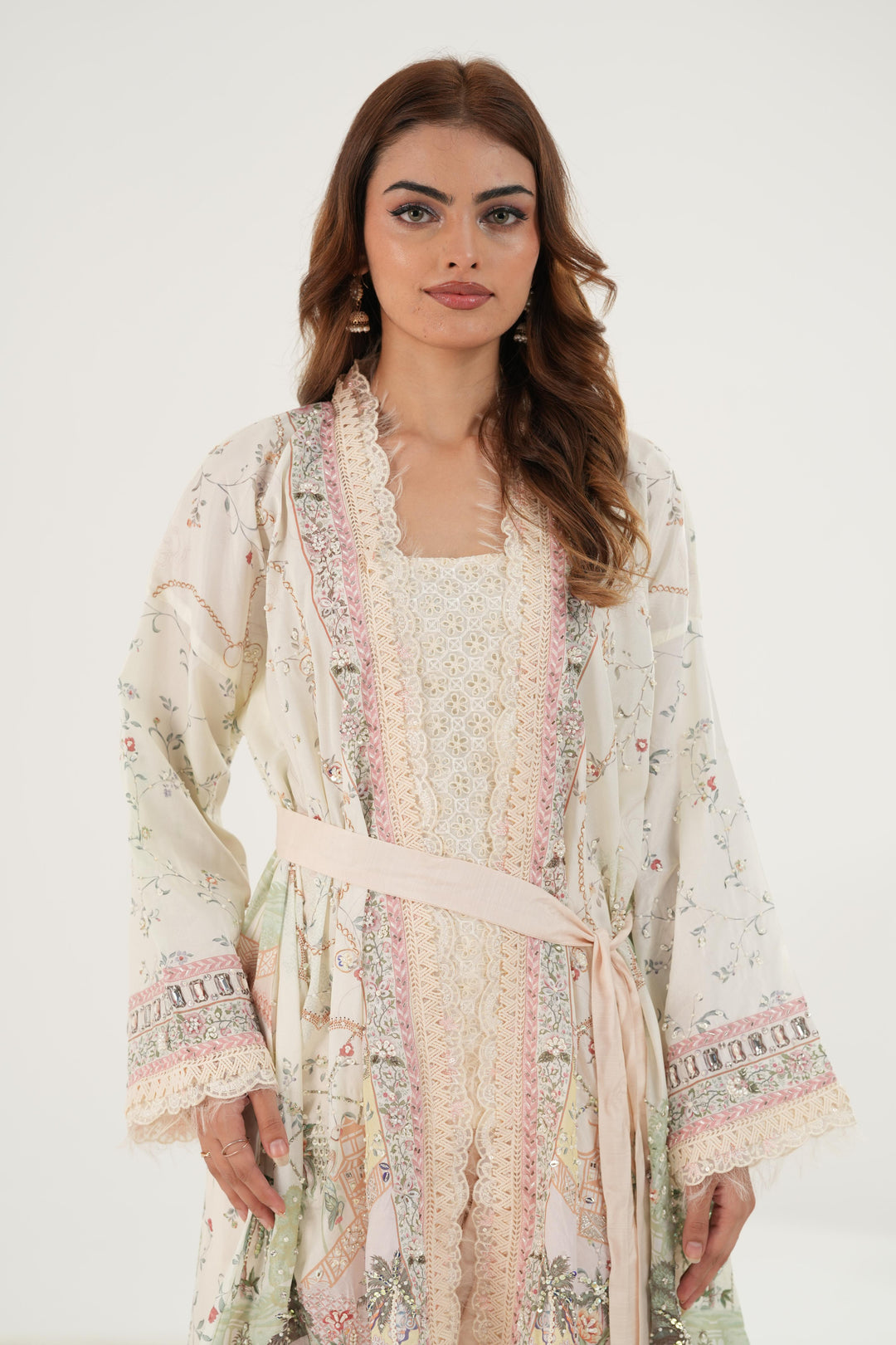Elsa - Qalamkar Luxe Silk Stitched