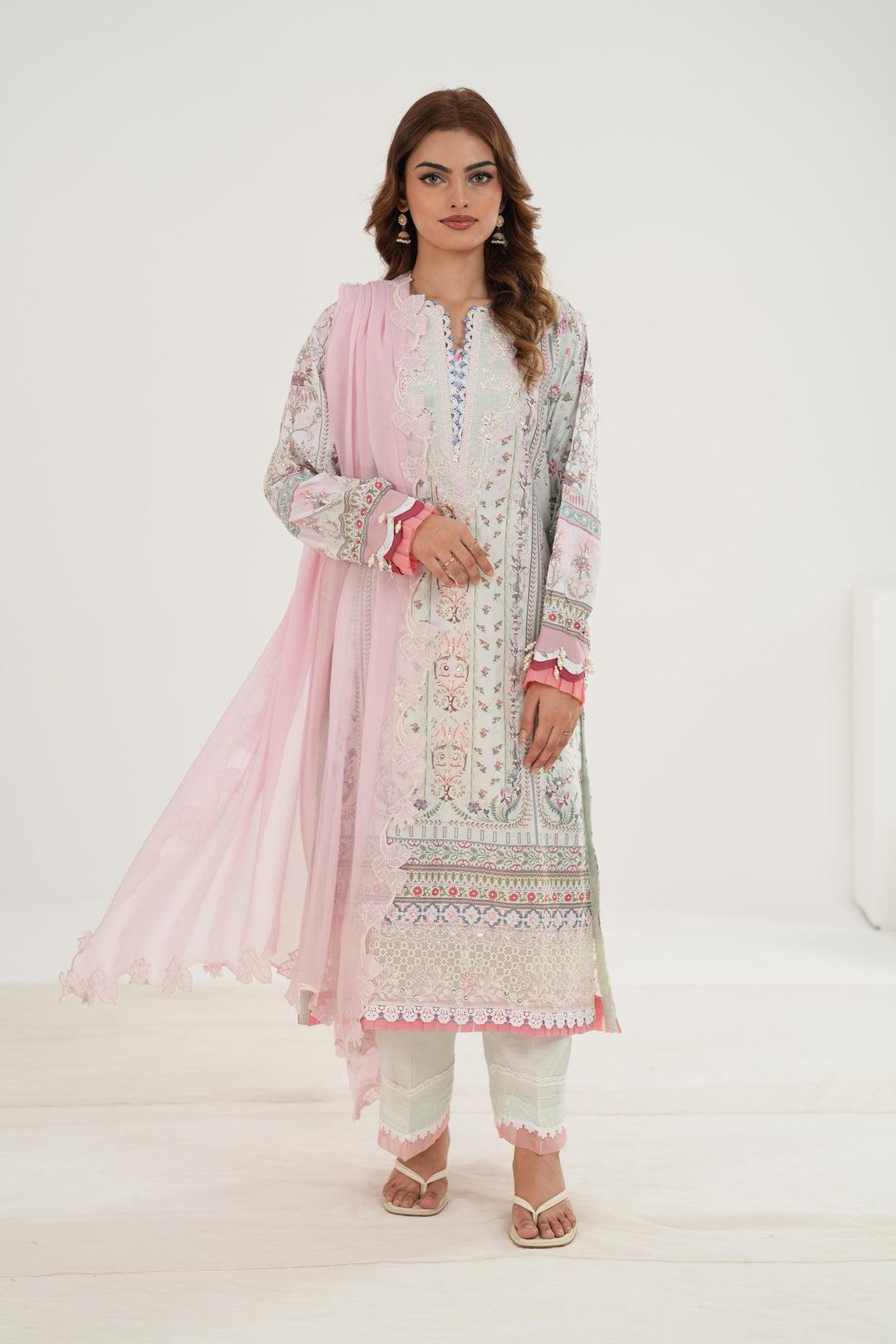 Ida - Qalamkar Luxe Silk Stitched