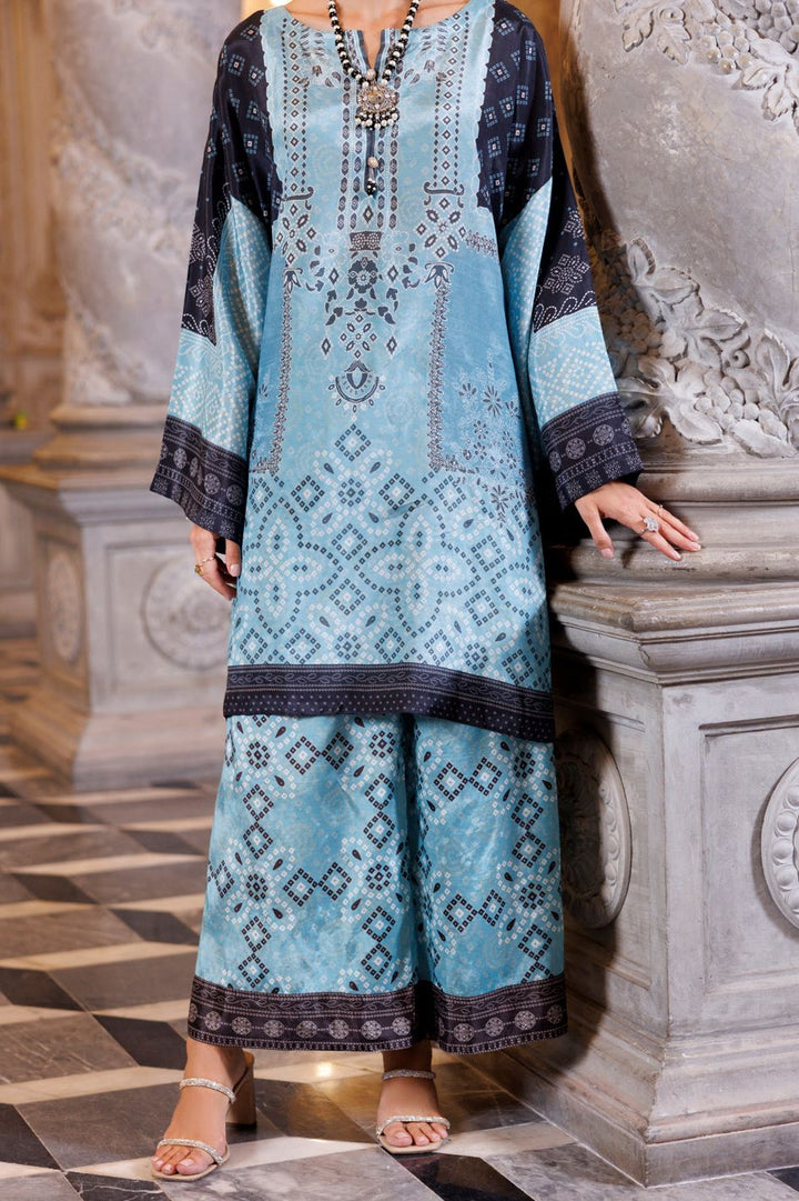 Thai Silk Ice Blue Stitched Suit - Almirah