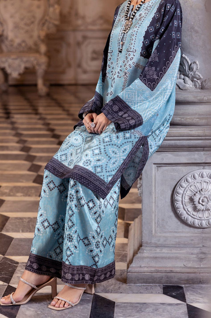Thai Silk Ice Blue Stitched Suit - Almirah