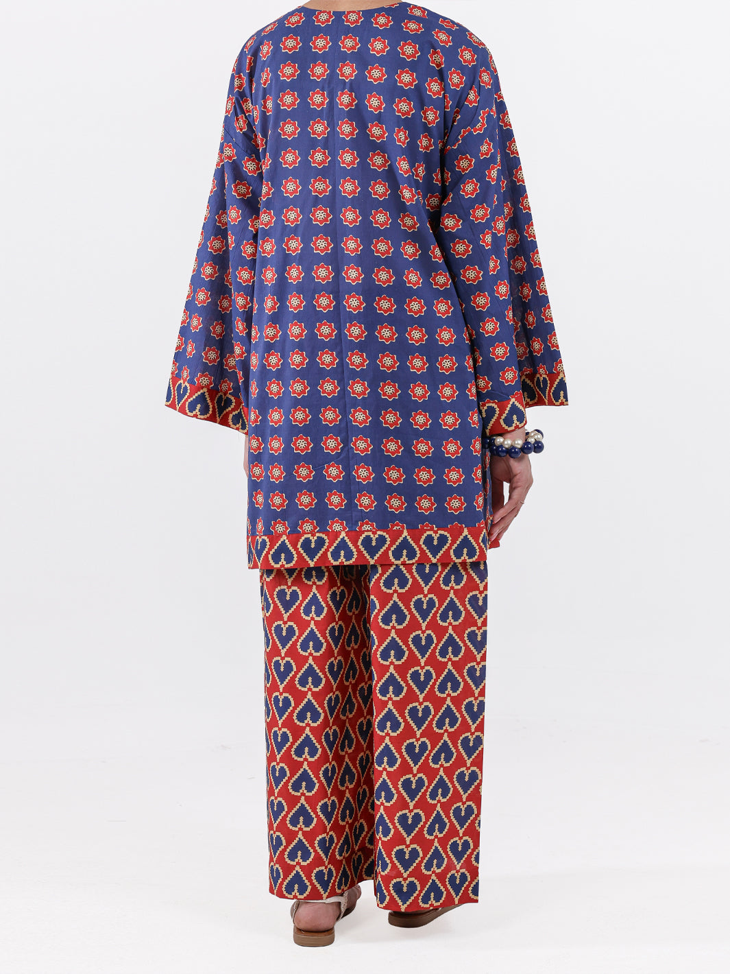 Lawn Navy Blue Unstitched Suit - Almirah