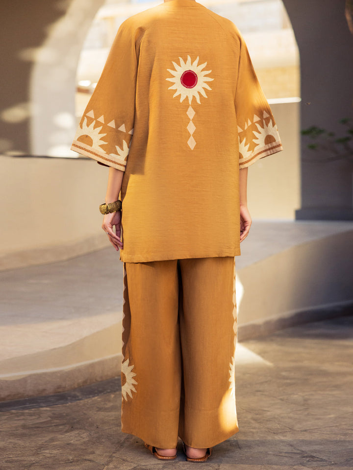 Cotton Brown Stitched Suit - Almirah
