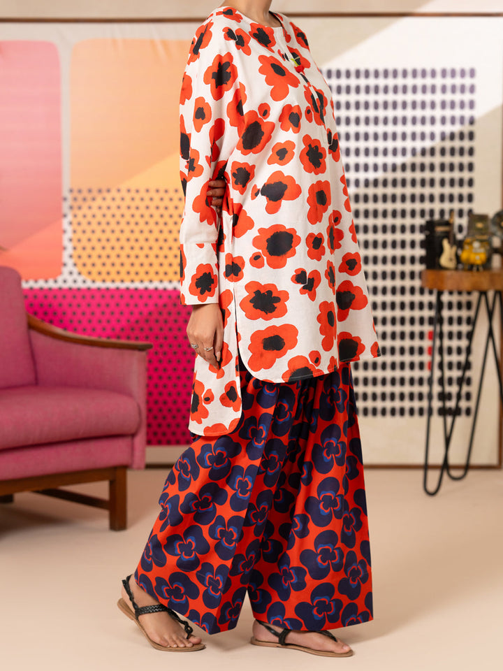 Cotton Off White Kurti - Almirah