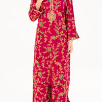 Viscose Fuchsia Stitched Suit - Almirah