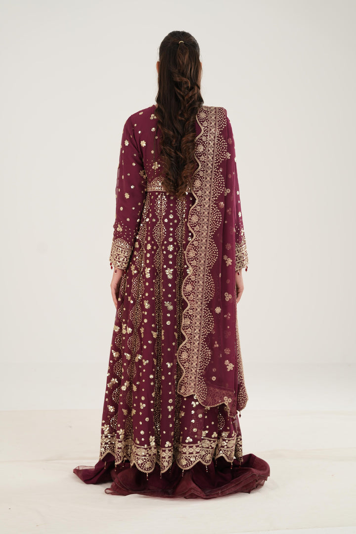 Maroon Empress - Farasha Essence Formals Stitched