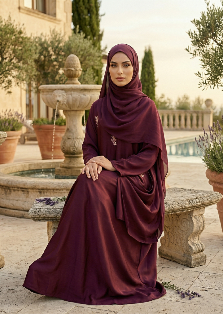 Maroon Wonder Abaya