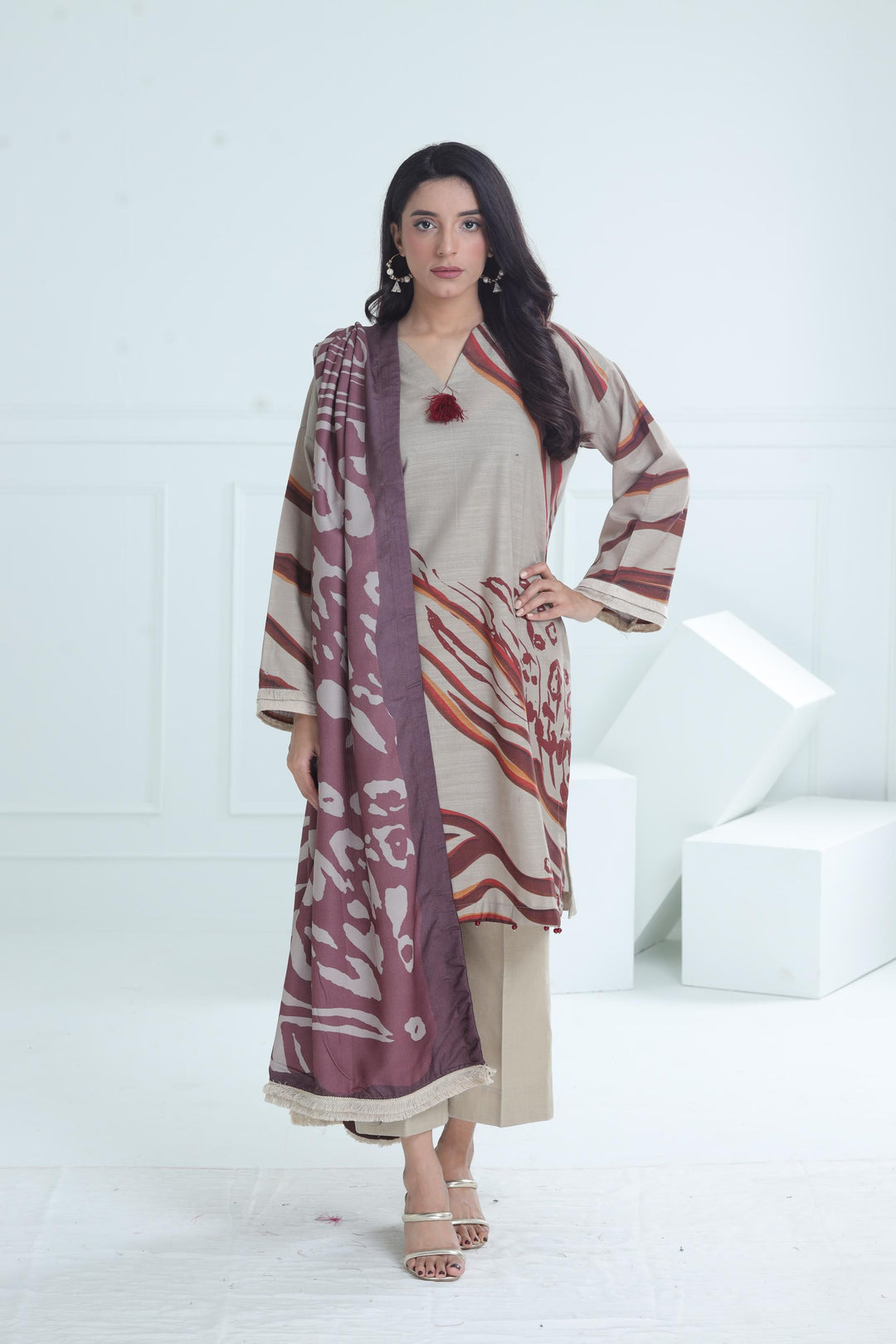 Design 10A - Maria B M Basic Winter Stitched