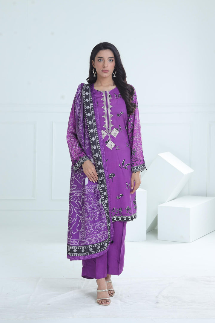 Design 7B - Maria B M Basic Winter Stitched
