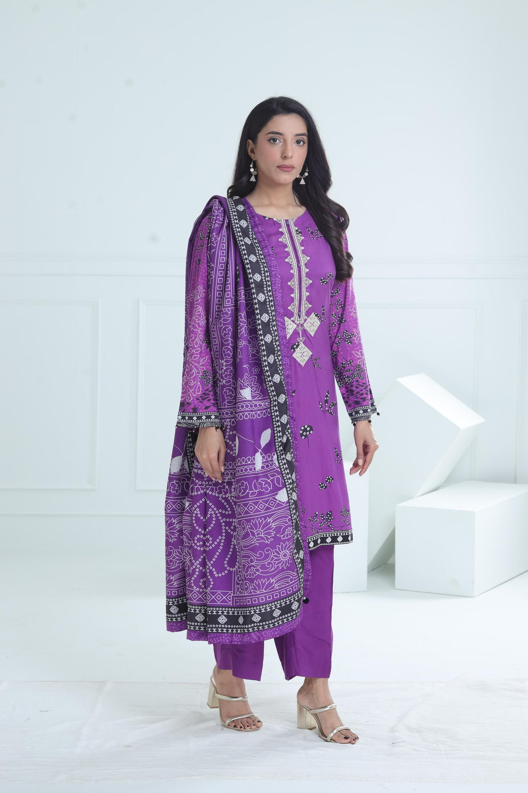 Design 7B - Maria B M Basic Winter Stitched