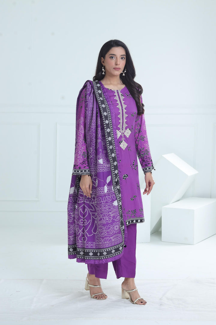 Design 7B - Maria B M Basic Winter Stitched