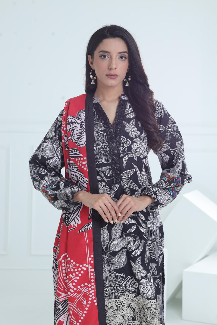 Design 9B - Maria B M Basic Winter Stitched