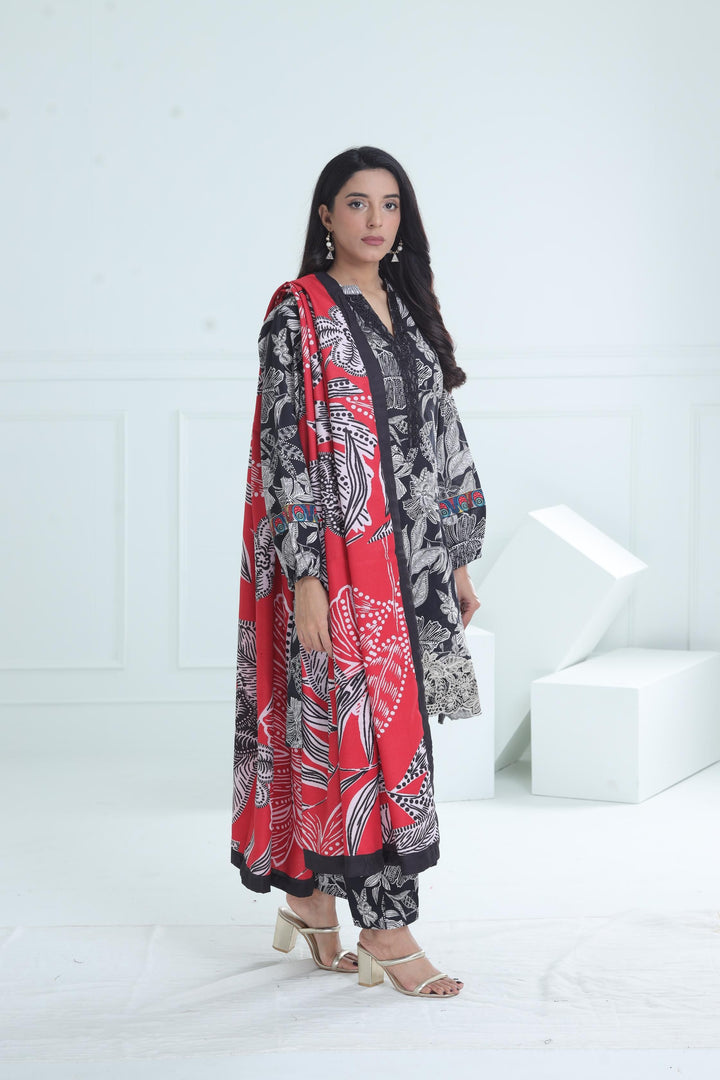 Design 9B - Maria B M Basic Winter Stitched