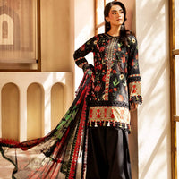 Lawn Black Stitched Suit - Maria B Eid Basic