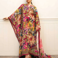 Lawn Red Unstitched Suit - Maria B Eid Basic