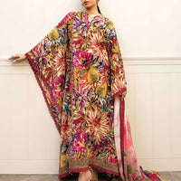 Lawn Red Stitched Suit - Maria B Eid Basic