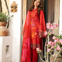 Lawn Orange Stitched Suit - Maria B Eid Basic