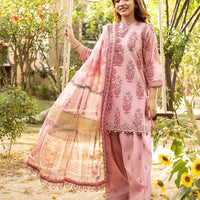 Lawn Pink Stitched Suit - Maria B Eid Basic