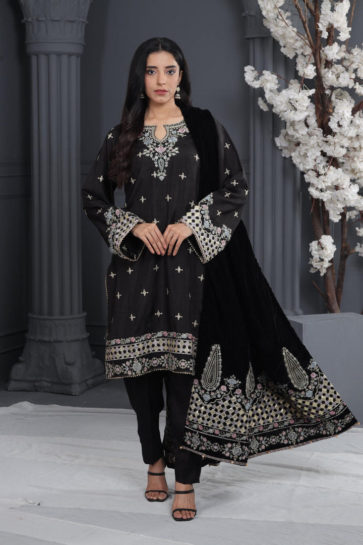 Design 1 - Maria B Festive Embroidered Stitched