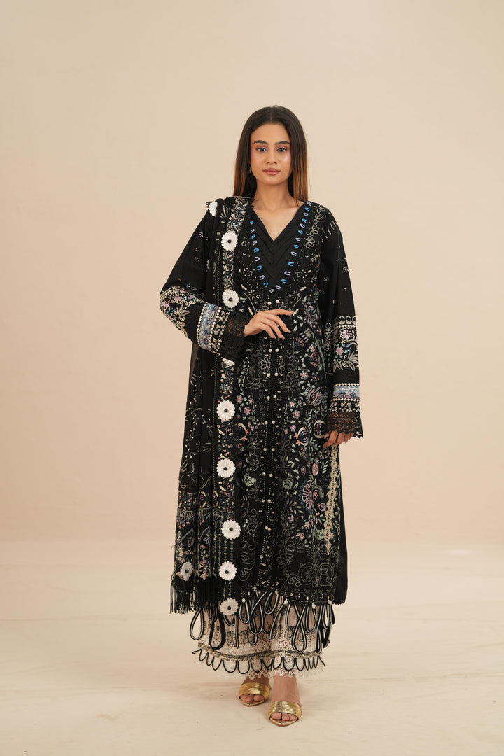 Meravi - Suffuse Embroidered Lawn Stitched