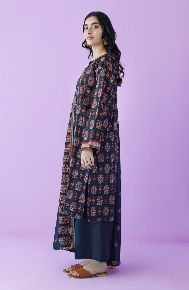 Lawn Navy Blue Unstitched Suit - Orient