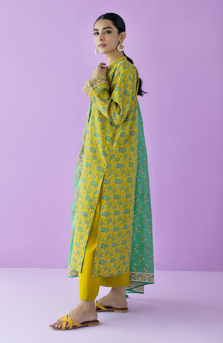 Lawn Mehndi Unstitched Suit - Orient