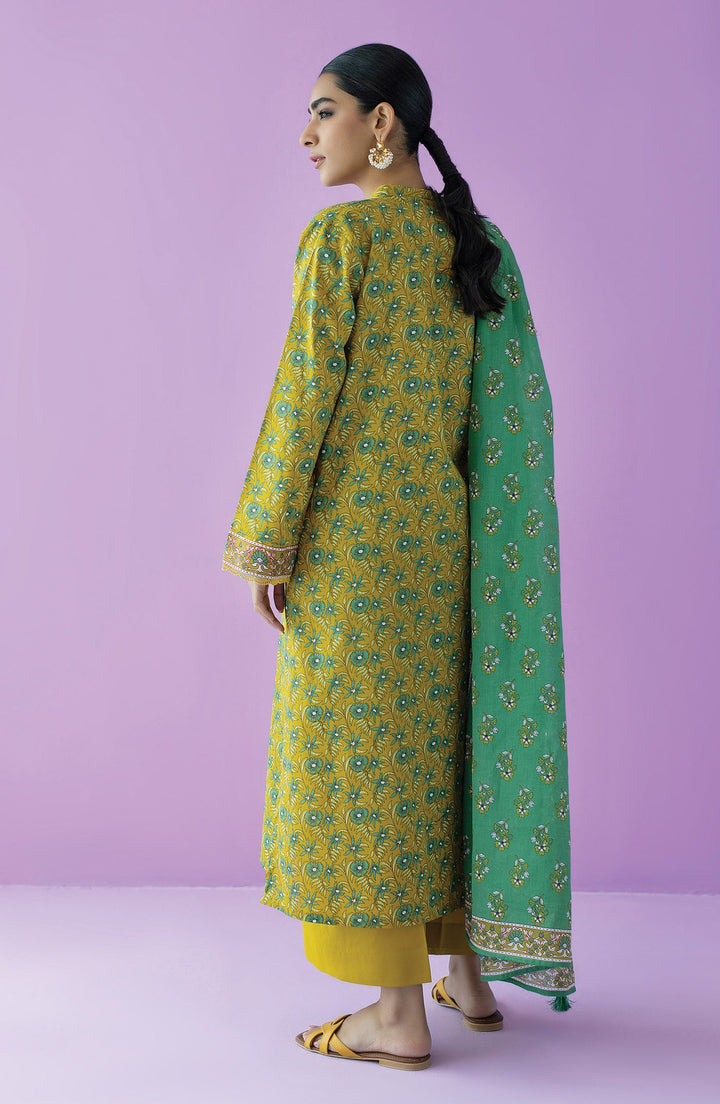 Lawn Mehndi Unstitched Suit - Orient