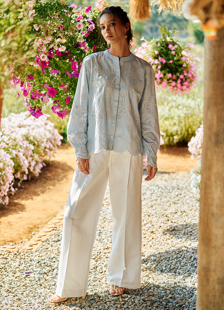 Pure Cotton Blue Kurti - Image