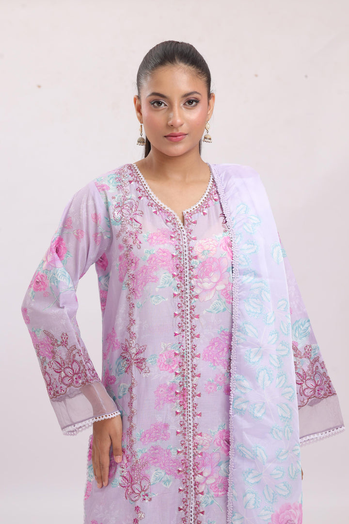 Moonflower - Ayzel Printed Embroidered Stitched
