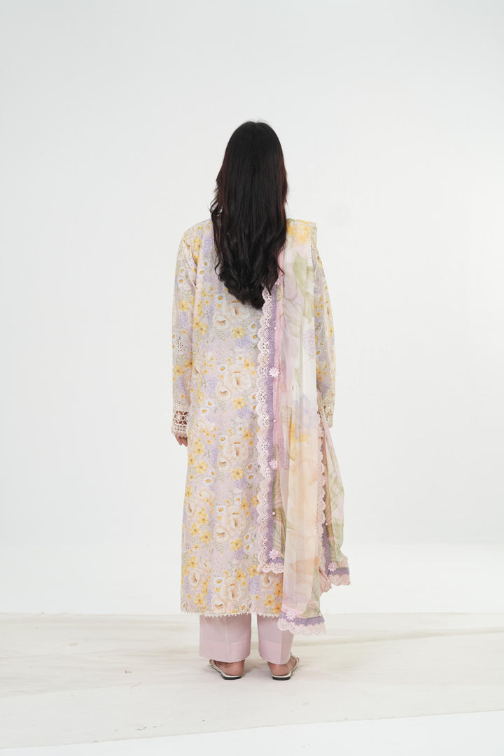 Embroidered Lawn Stitched Suit - Maria B M Print '26
