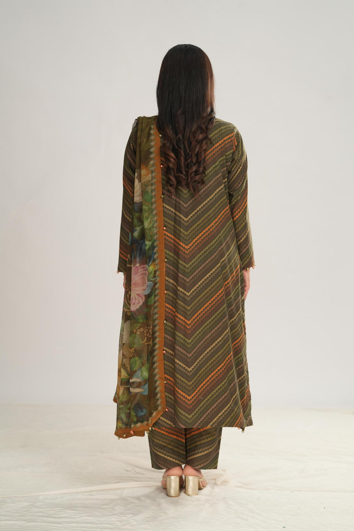 Design 5B - Maria B M Print Stitched