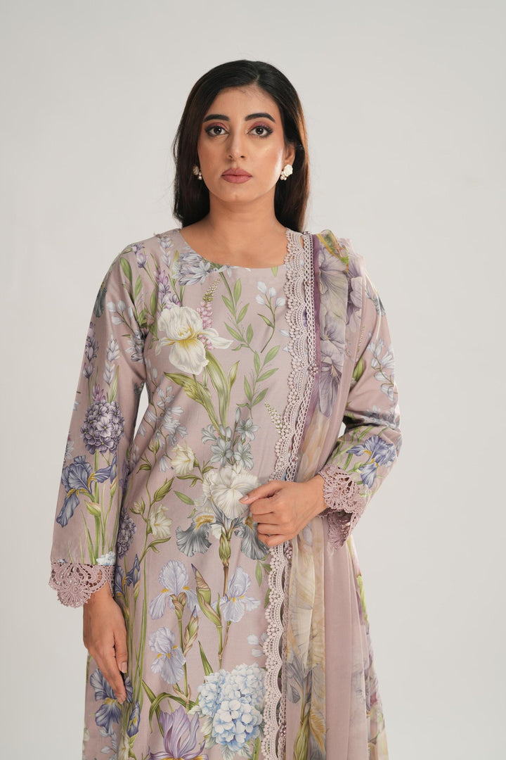 Design 8A - Maria B M Print Stitched