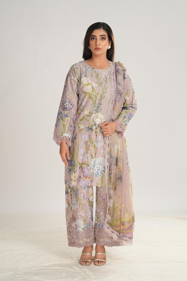 Design 8A - Maria B M Print Stitched