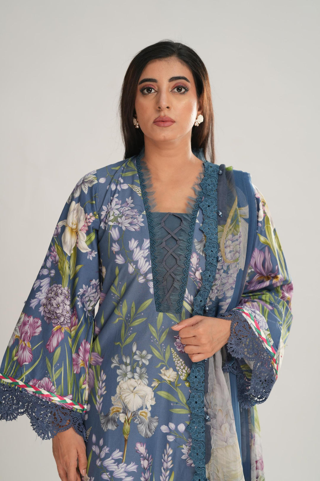 Design 8B - Maria B M Print Stitched