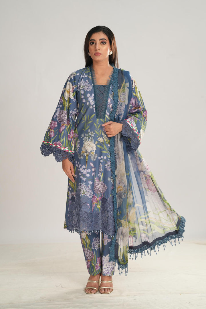 Design 8B - Maria B M Print Stitched