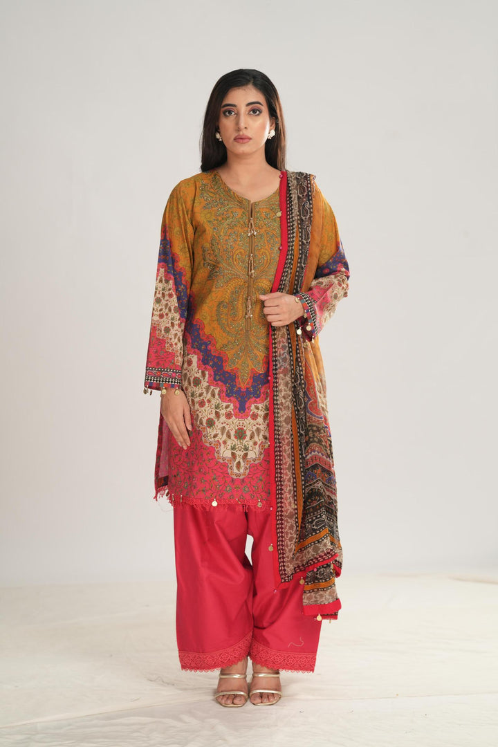 Design 10A - Maria B M Print Stitched