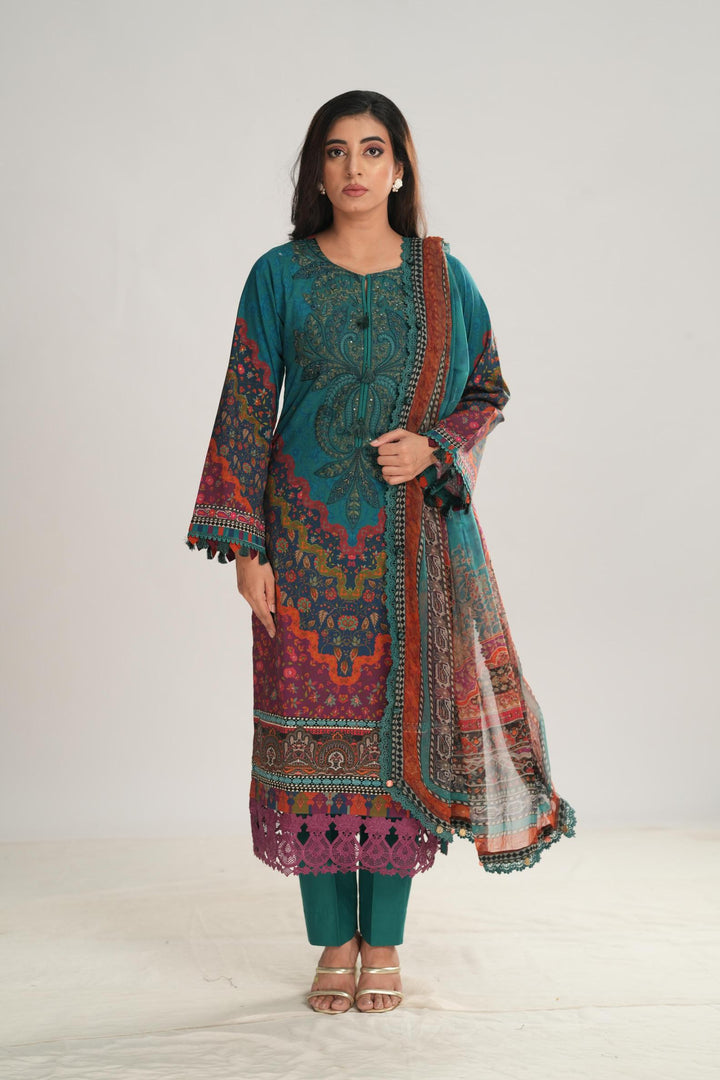 Design 10B - Maria B M Print Stitched