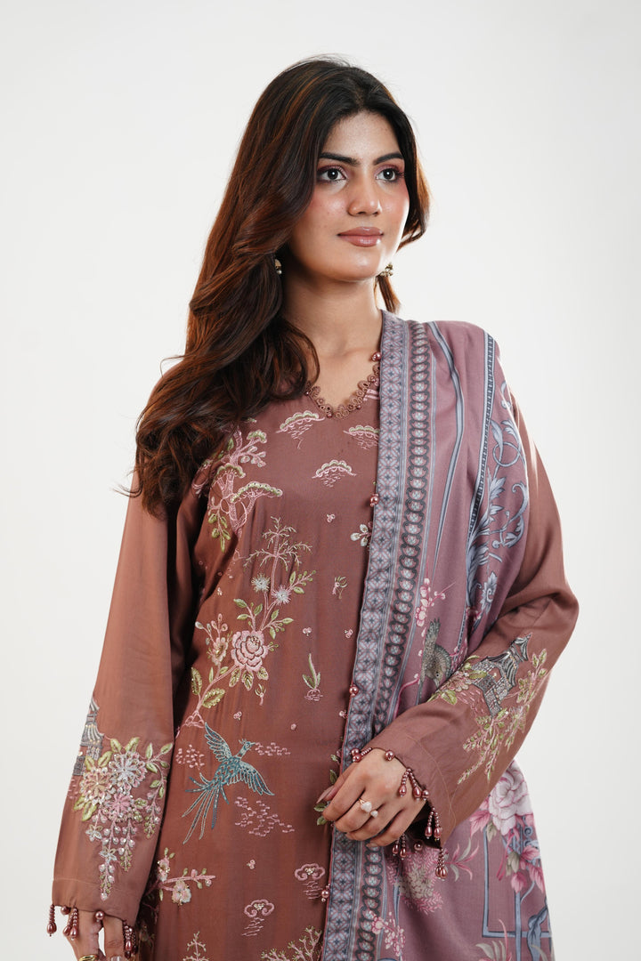 Design 1A - Maria B M Print Festive Stitched