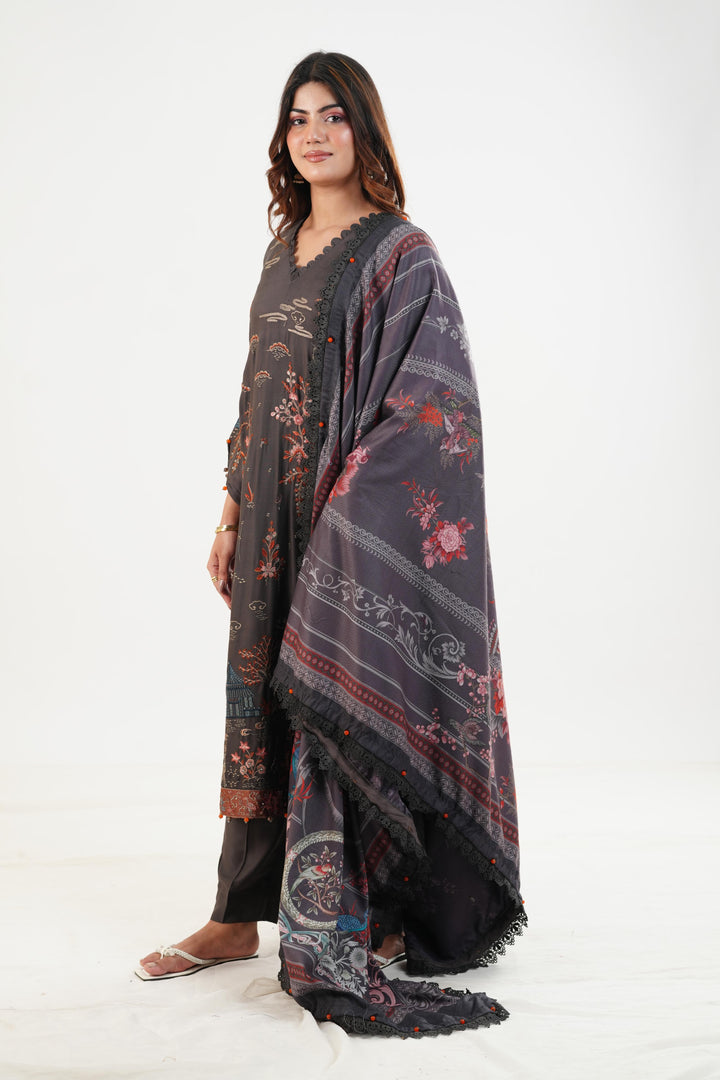 Design 1B - Maria B M Print Festive Stitched