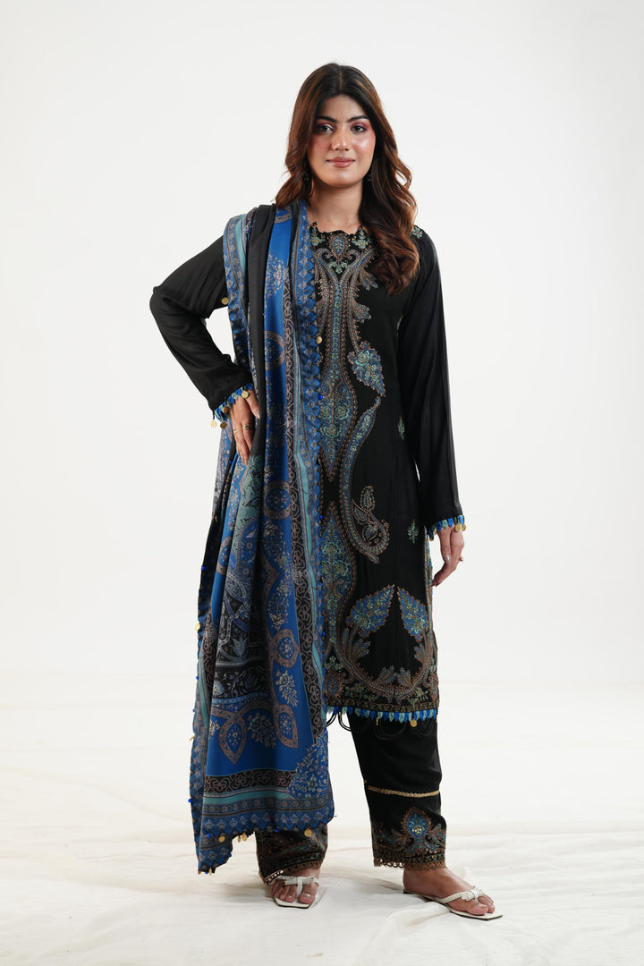 Design 6B - Maria B M Print Festive Stitched