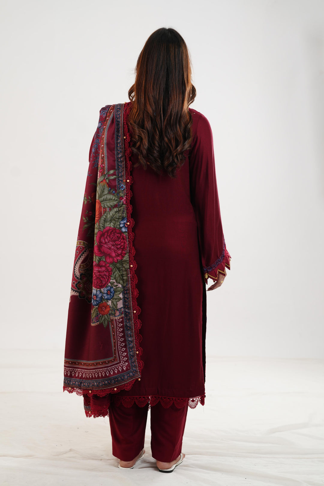 Design 7A - Maria B M Print Festive Stitched