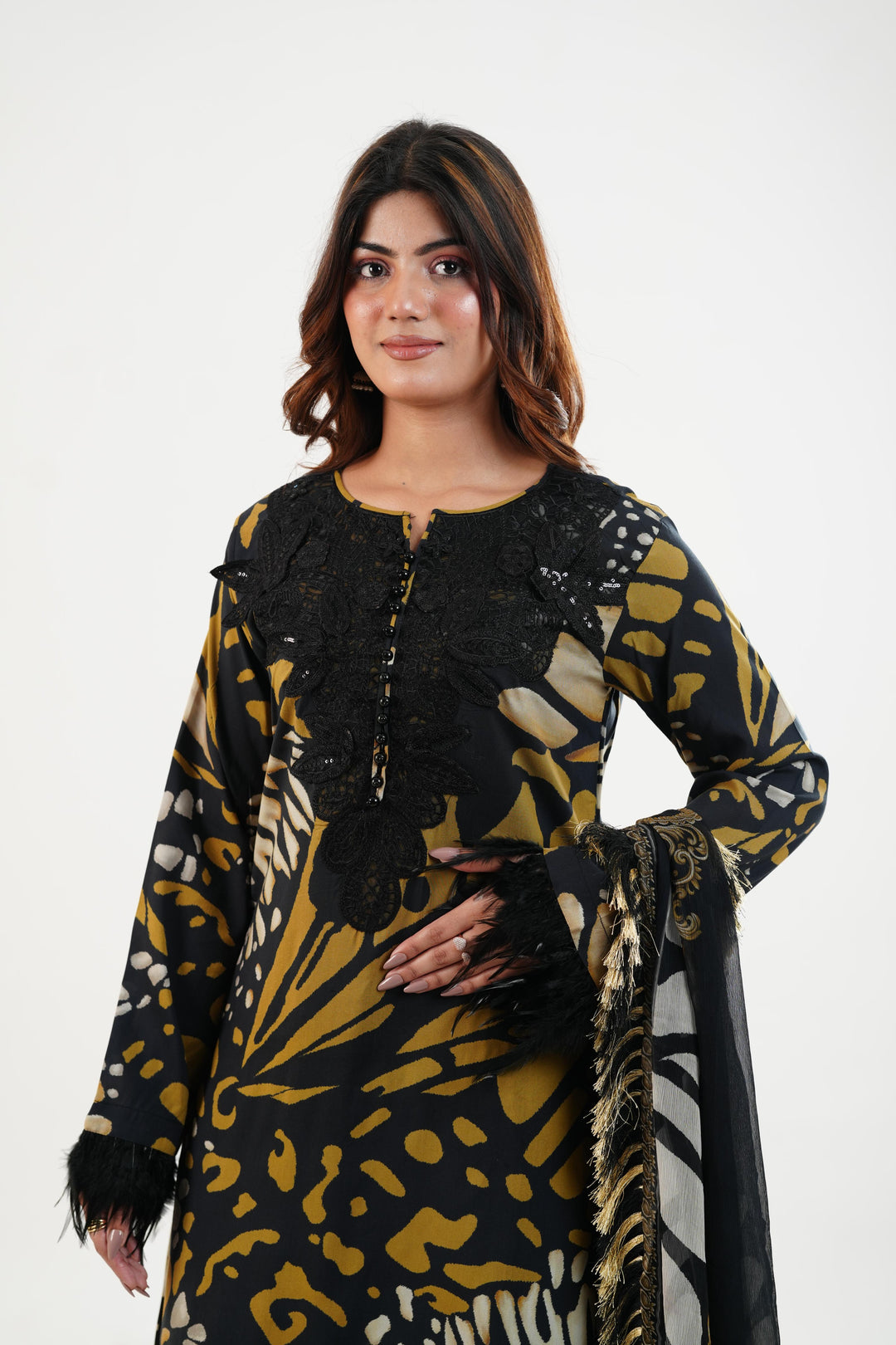 Design 9B - Maria B M Print Festive Stitched