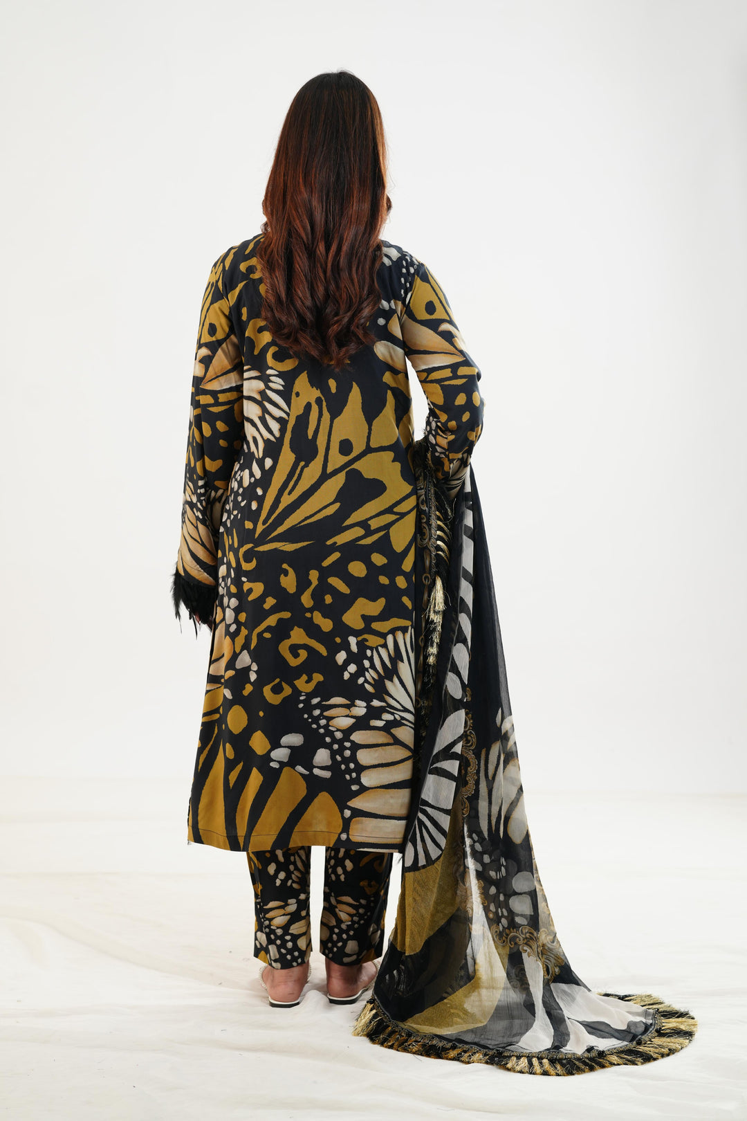 Design 9B - Maria B M Print Festive Stitched