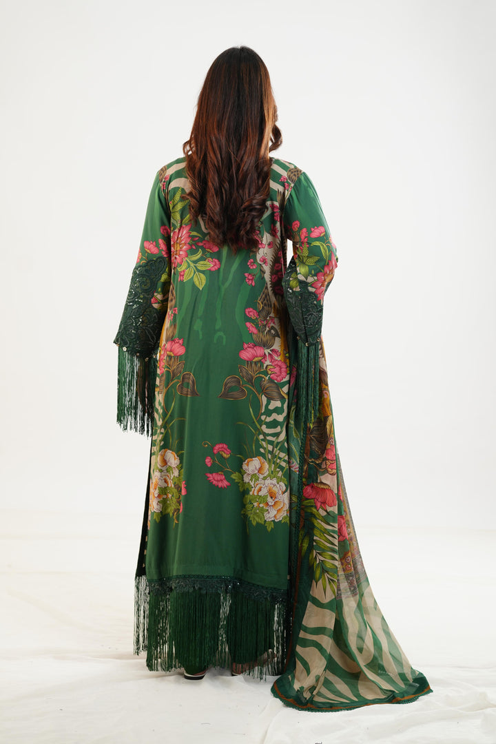 Design 10A - Maria B M Print Festive Stitched