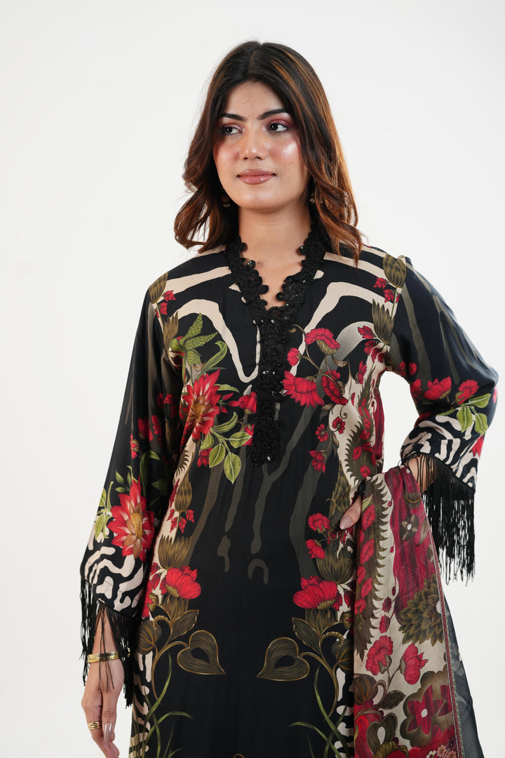 Design 10B - Maria B M Print Festive Stitched