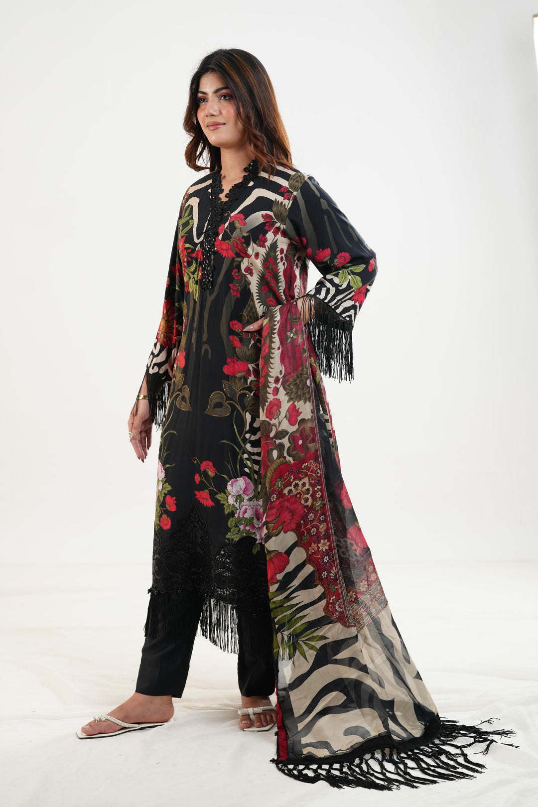 Design 10B - Maria B M Print Festive Stitched