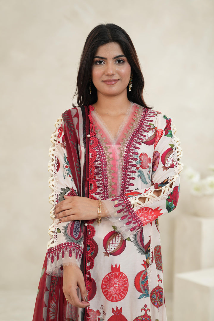 Design 3A - Maria B M Print Stitched