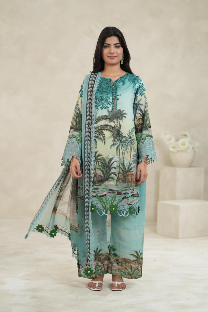 Design 7A - Maria B M Print Stitched